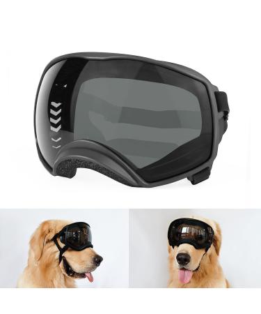 Namsan dog glasses with a wide range of visits UV protection sunglasses for large dogs eyes protect dogs protective glasses with adjustable band and sponge-nose pads black