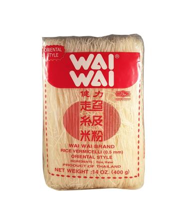 Wai Wai Brand Rice Vermicelli (0.5 mm) Oriental Style 400 g/14 oz
