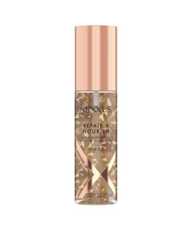 Nexxus Ultra Lightweight Hair Oil Repair & Nourish for Intense Nourishment with StyleProtect Technology & Rose of Jericho Oil 3.3 oz