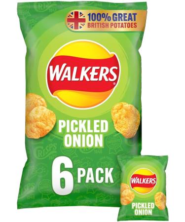 Walker Pickled Onion Crisps Multipack (6x25g) Pack Of 3 - Buy Online on GoSupps.com