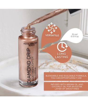 Give Them Lala Diamond Drip Liquid Highlighter - Princess Cut | Highly Pigmented Shimmer Illuminator Drops for Face, Chest, and Dewy Foundation | Cruelty-Free - Buy Online on GoSupps.com