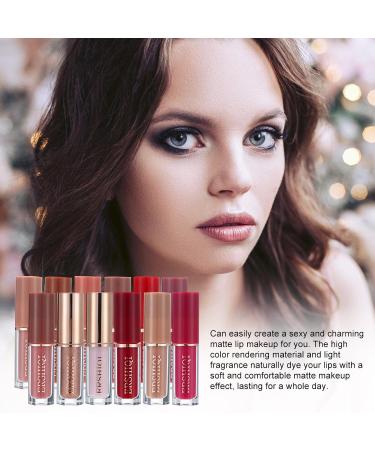  Kasmole Waterproof Lip Gloss | Pack of 12 Fast-Drying Long-Lasting Lip Tints Lip Care Beauty Products for Dates Home Work Kasmole - Buy Online on GoSupps.com