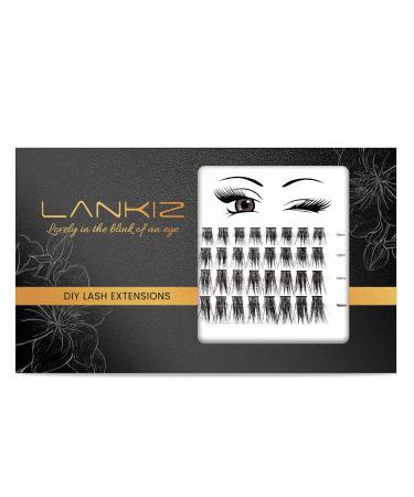 Lankiz Single Eyelashes 0.07 C Curl 10-16mm - 48 PCS Cluster Lashes for DIY Eyelash Extensions | Premium Individual Fake Lashes at Home - Buy Online on GoSupps.com