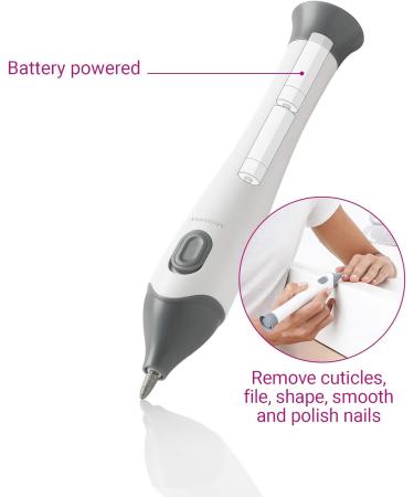 Medisana MP 810 Electric Manicure & Pedicure Set 5 Attachments for Nail Care Cuticles & Corns Wireless Convenience - Buy Online on GoSupps.com