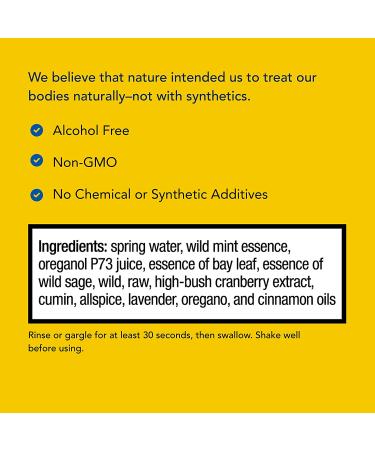 OregaCare Cranberry Flavor - 8 fl oz Edible Oregano Oil Mouthwash | Supports Healthy Teeth & Gums | Non-GMO, Alcohol-Free, All Natural - Buy Online on GoSupps.com