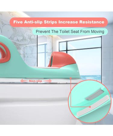 Enteenly Potty Training Seat for Kids | Toddler Toilet Seat with Higher Splash Guard, Handles, and Backrest | Sturdy Trainer Ring for Boys & Girls (1-8 Years) up to 165lbs - Buy Online on GoSupps.com