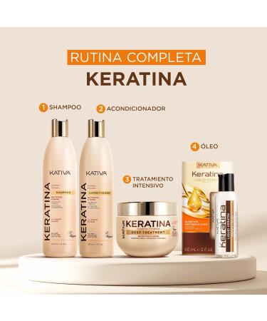 KATIVA Apr s-Shampooing la K ratine & Prot ines de Cyst ine | Nutrition Intense & R paration | Cheveux Trait s Chimiquement | D m le Scelle & Nourrit | 355ml - Buy Online on GoSupps.com