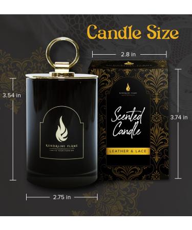 Leather and Lace Soy Candle - 8 oz Hand-Poured Aromatherapy with Built-in Snuffer | Reusable Vessel | Symbol of Balance and Harmony | International Shipping - Buy Online on GoSupps.com