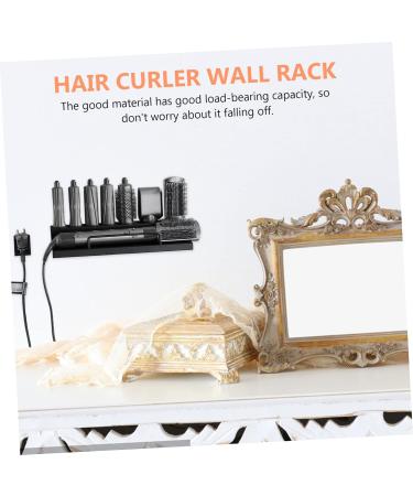 DRESSOOS Curling Iron Rack Blow Dryer Stand Hair Curler Wall Holder Hair Curler Rack Black Stainless Steel - Buy Online on GoSupps.com