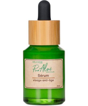 Ciel d'Azur Labs - Pur'Alo Premium Organic Anti-Aging Face Serum - Native Aloe Arborescens & Aloe Vera - Hydration and Anti-Wrinkle - Certified Organic Cosmos Organic - 98.5% Natural Origin - 25 ml - Buy Online on GoSupps.com