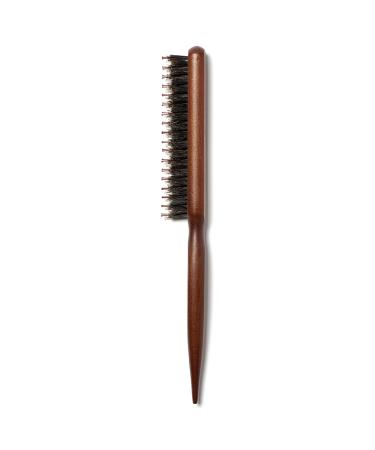 Boar & Nylon Bristle Teasing Brush -Teasing Comb with Rat Tail Pick for Hair Sectioning for Edge Control, Backcombing, Smoothing, and Styling Thin & Fine Hair to Create Volume