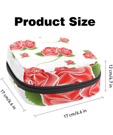 Shop Women's Binding-Up Bags - Roses Pattern Tampon Storage with Zip Pockets | Multi-Purpose Menstrual Bags - Buy Online on GoSupps.com