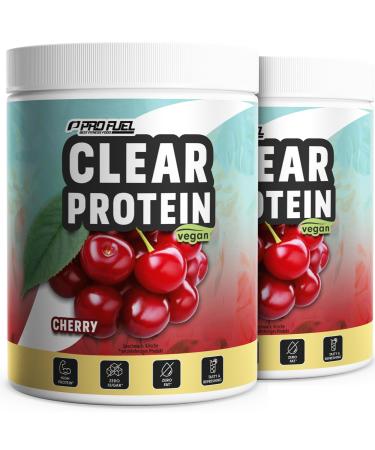Clear protein vegan 720g cherry incredibly delicious & refreshing protein drink vegan clear whey protein/ISO clear alternative with high-quality pea protein hydrolysate 56% protein cherry 360 g (2 Pack)