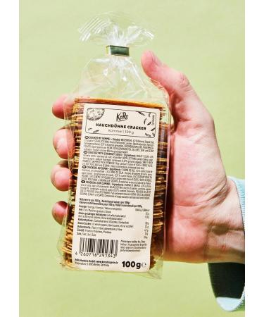 KoRo - Hauchd nne Cracker K mmel 100g - With K mmel verfeinert - Knusprig - Tolle Abwechslung zu herk mmlichen Snacks - Buy Online on GoSupps.com