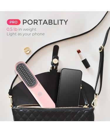 Buy TYMO Cordless Hair Straightener Brush - Portable Mini Ionic Hot Comb for Travel | Lightweight Fast Charging & Cordless Hair Styling Tool for Women - Buy Online on GoSupps.com