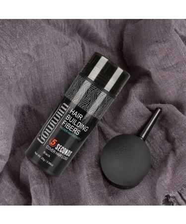 Gowwim Hair Thickening Fibers 2-in-1 Kit Set - Keratin Building Fibers & Spray Applicator - Instantly Cover Sparse Hair - Black - Buy Online on GoSupps.com