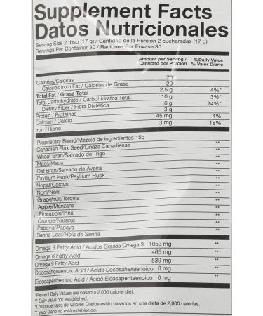 100% Authentic Canadian Flax Seed Powder - High Fiber Dietary Supplement with Omega 3, 6 & 9 - 18 Oz Bag - Buy Online on GoSupps.com