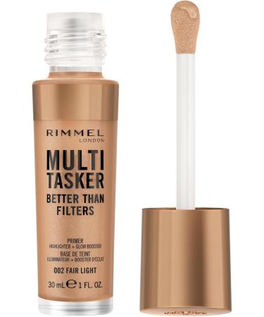 Rimmel Multi-Tasker Better Than Filters 002 Fair Light Base de Teint Booster d clat et Highlighter formule vegan pigments r flecteurs de lumi re grand applicateur doux 30 ml - Buy Online on GoSupps.com
