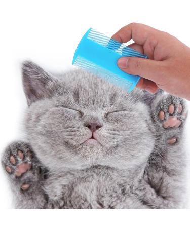Molain Cat Dog Flea Comb Set - 4-Piece Pet Grooming & Tear Stain Remover Comb (Light Blue) - International Shipping Available - Buy Online on GoSupps.com