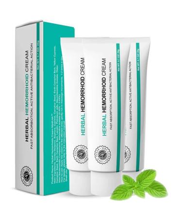 Hemorrhoid Cream Herbal Hemorrhoids Cream Hemorrhoids Treatment MediLisk Herbal Hemorrhoids Cream for Men and Women (3 PCS)