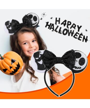 Halloween Mouse Ears Sequin Mouse Ears Headband Halloween Mouse Ears Bow Headbands Shiny Bows Mouse Ears Headbands Cosplay Party Headband For Women Halloween Party Cosplay Costume Accessories(Black) - Buy Online on GoSupps.com