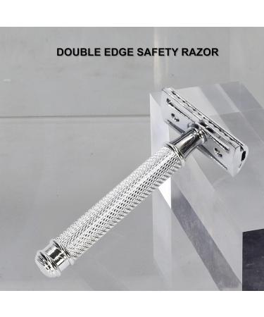 Double Edge Safety Razor Set for Men | 20 Blades & Stand - Heavy Duty Kit for Smooth Shave | International Shipping Available - Buy Online on GoSupps.com