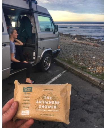The Anywhere Shower Outdoor Wipes Box of 12 Wipes Eucalyptus Size Big (1 x 2 feet) - Buy Online on GoSupps.com