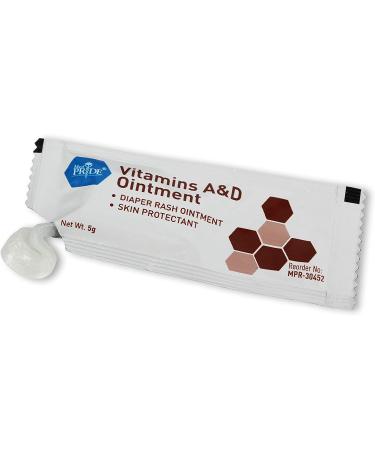 Medpride Vitamin A & D Skin Protectant Ointment | 144 5g Packets for Body Chaffing, Diaper Rash, Cuts, Dry-Cracked Skin | Lanolin & Petrolatum Formula for Men, Women & Babies - Buy Online on GoSupps.com