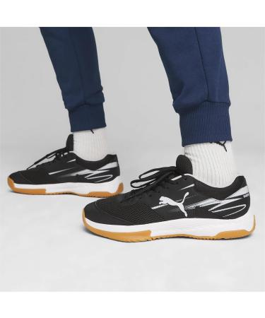 PUMA Unisex Varion II Indoor Court Shoe 42 EU - Black Gray & Yellow Blaze | International Shipping Available - Buy Online on GoSupps.com