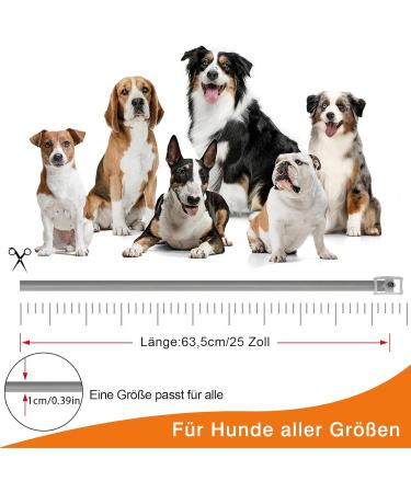 Dewel Tick Collar for Large Dogs & Cats | Natural Waterproof Anti-Flea & Tick Protection | Adjustable 63.5cm Collar Against Fleas Mites & Lice - Buy Online on GoSupps.com