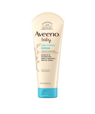 Aveeno Baby Daily Moisture Lotion with Natural Colloidal Oatmeal | Hypoallergenic & Fragrance-Free | 8 fl. oz - Buy Online on GoSupps.com