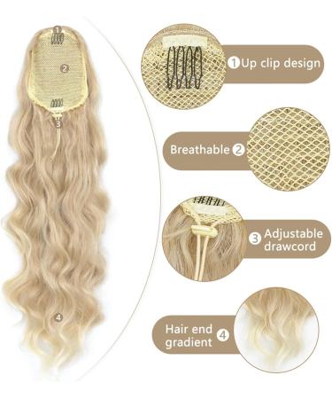 Hair Bun 26" Long Curly Wavy Drawstring Hair Clip Natural Ponytail Extension Synthetic Hair Extensions Female Wig Hair Bun Hair Extension Hair Piece (Color : Red Size : 26inches) 26inches Red - Buy Online on GoSupps.com