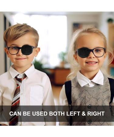 4 Pcs Reusable Eye Patches for Kids & Adults | Lazy Eye Treatment for Amblyopia & Strabismus | Left & Right Eye Patches for Glasses (Black - Buy Online on GoSupps.com