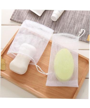 Outanaya 50pcs Soap Bag Foam Net Soap Saver Bag Foaming Net Cleansing Foaming Bag Soap Drying Bags Pe White - Buy Online on GoSupps.com