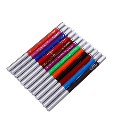 Healeved 12 Pcs 1 Set Shadow Set Long-lasting Eye Liners Colored Eyeliner Makeup Kit Paste Colorful 1 count (Pack of 1) Colorful