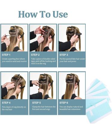 240 Pcs Double Sided Waterproof Wig Tape for Hair Extensions (Blue, 4 * 0.8cm) - Human Hair Weft Replacement Tapes - Buy Online on GoSupps.com