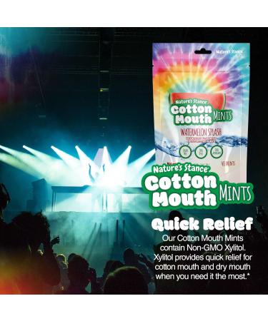 Nature's Stance Cotton Mouth Xylitol Mints Dry Mouth Lozenges Sugar Free Mouth Watering Mints - Stimulates Saliva & Freshens Breath 40 Count (Watermelon Splash) - Buy Online on GoSupps.com