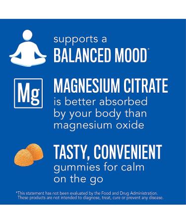 Natural Vitality Calm Magnesium Citrate Gummies - Stress Relief & Healthy Response - Gluten Free Vegan Orange - 240 Gummies - Buy Online on GoSupps.com