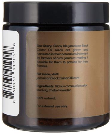 Sunny Isle Jamaican Black Castor Oil Pure Butter with Chebe Powder 4oz - Stronger, Longer Hair | Natural African Chebe Powder | Moisturizer for Hair & Skin - Buy Online on GoSupps.com
