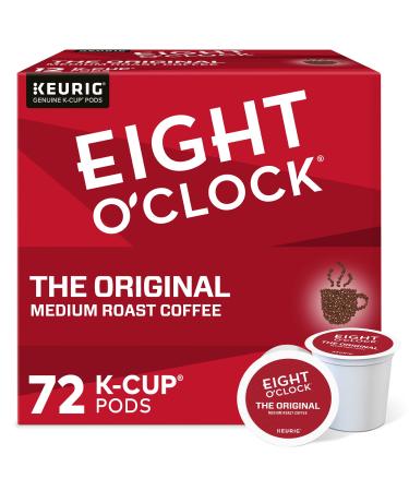 Eight O'Clock Coffee The Original, Single-Serve Keurig K-Cup Pods, Medium Roast Coffee Pods, 72 Count The Original 12 Count (Pack of 6)