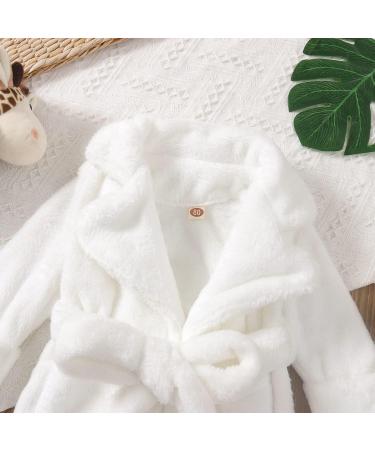 Soft Flannel Jelly Baby Bathrobes for Toddlers | Cozy Winter Nightwear for Boys & Girls (4-5 Years) - White - Buy Online on GoSupps.com