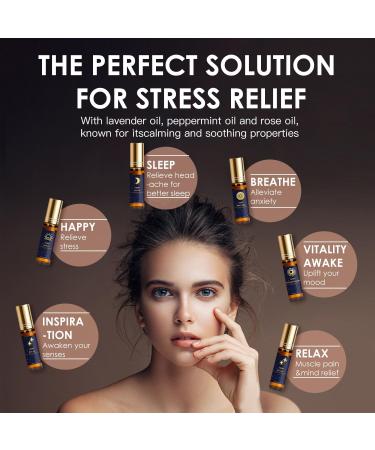 Salubrito Essential Oils Set - Aromatherapy Roll-On Blends for Massage Relaxation and Sleep | Perfect Gift for Men & Women - Buy Online on GoSupps.com