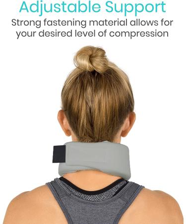Morsa UK Foam Cervical Collar - Soft Neck Support for Pain Relief - Medical Grade Spine Brace for Disc Hernia & Osteoarthritis - Sleep-Friendly (Grey, Size S) - Buy Online on GoSupps.com