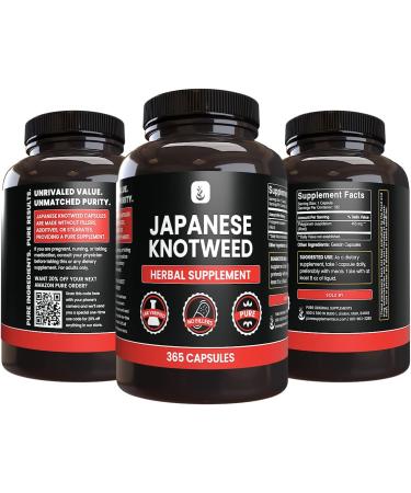 365 Pure Japanese Knotweed Capsules - Lab Verified, No Fillers, 365 Count - Buy Online on GoSupps.com