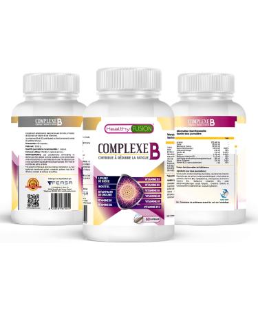Vitamin B Complex with Vitamins B1 B2 B3 B5 B6 B9 B12 | Strengthens the Immune System | Provides Energy | 60 Capsules - Buy Online on GoSupps.com