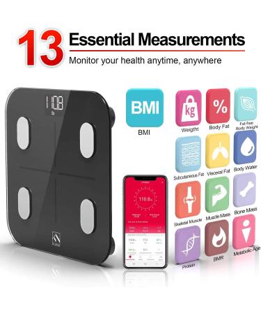 FITINDEX Smart Body Fat Scale | BMI Bathroom Scale with App | Digital Body Composition Analyzer | Rechargeable Weight Monitor - Buy Online on GoSupps.com