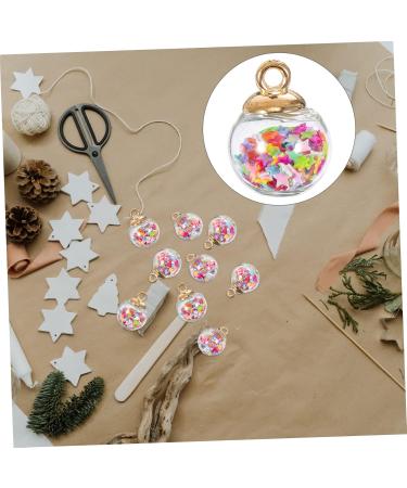 AMOSFUN 90 STK Mini-Sequins Ball Jewelry - Crystal Glass Bottle Pendant Glossy Rhinestone & Pearl Mini-Globe International Shipping Available - Buy Online on GoSupps.com