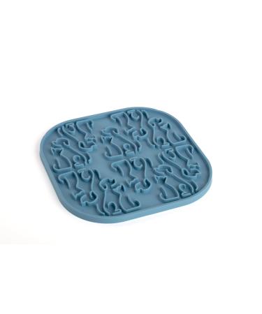 Bonameco Slip mat - Lick mat for dogs & cats supports healthy digestion anti -slip design & easy to clean - Slow feeder (large blue) Large blue