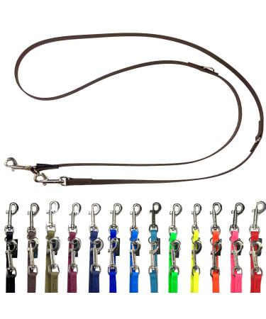 Biothane dog linen small dogs / large dogs adjustable 2m / 2.40m / 2.80m / 3.50m / 5m silver hook 9mm / 13m m / 16mm (2m x 9mm brown) 2m x 9mm brown