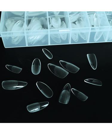 AddFavor 240pcs Almond Nail Tips - Clear Full Cover Medium Length Short Almond Fake Nails for Salon and Home Nail Art - 12 Sizes - Buy Online on GoSupps.com